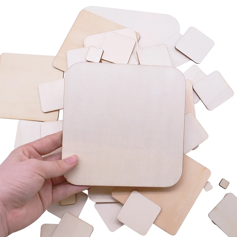 Деревянные чипы квадратной формы 1 14 см разные размеры|Поделки из дерева| |