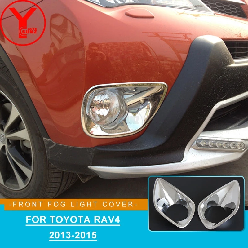 2013 2015 ABS Хром Передняя противотуманная фара крышка для toyota rav 4 2014 автомобильные