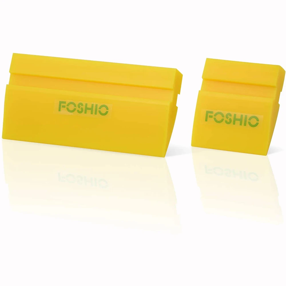 FOSHIO 2pcs Car Tinting Tool Rubber Squeegee Blade Window Tint Film Install Vinyl Wrapping Clean Scraper Water Wiper Snow Shovel |