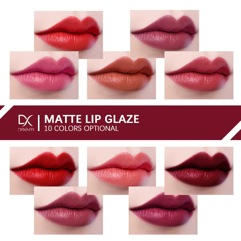 DRXINER Водонепроницаемая Матовая жидкая губная помада с увлажняющим действием