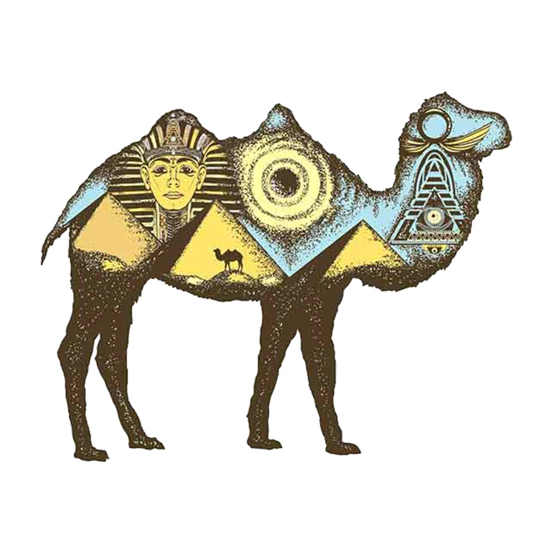 

13cm x 10.2cm for Egyptian Camel Car Stickers Vinyl Sunscreen RV VAN JDM Car Accessories Graphics Anime Sign