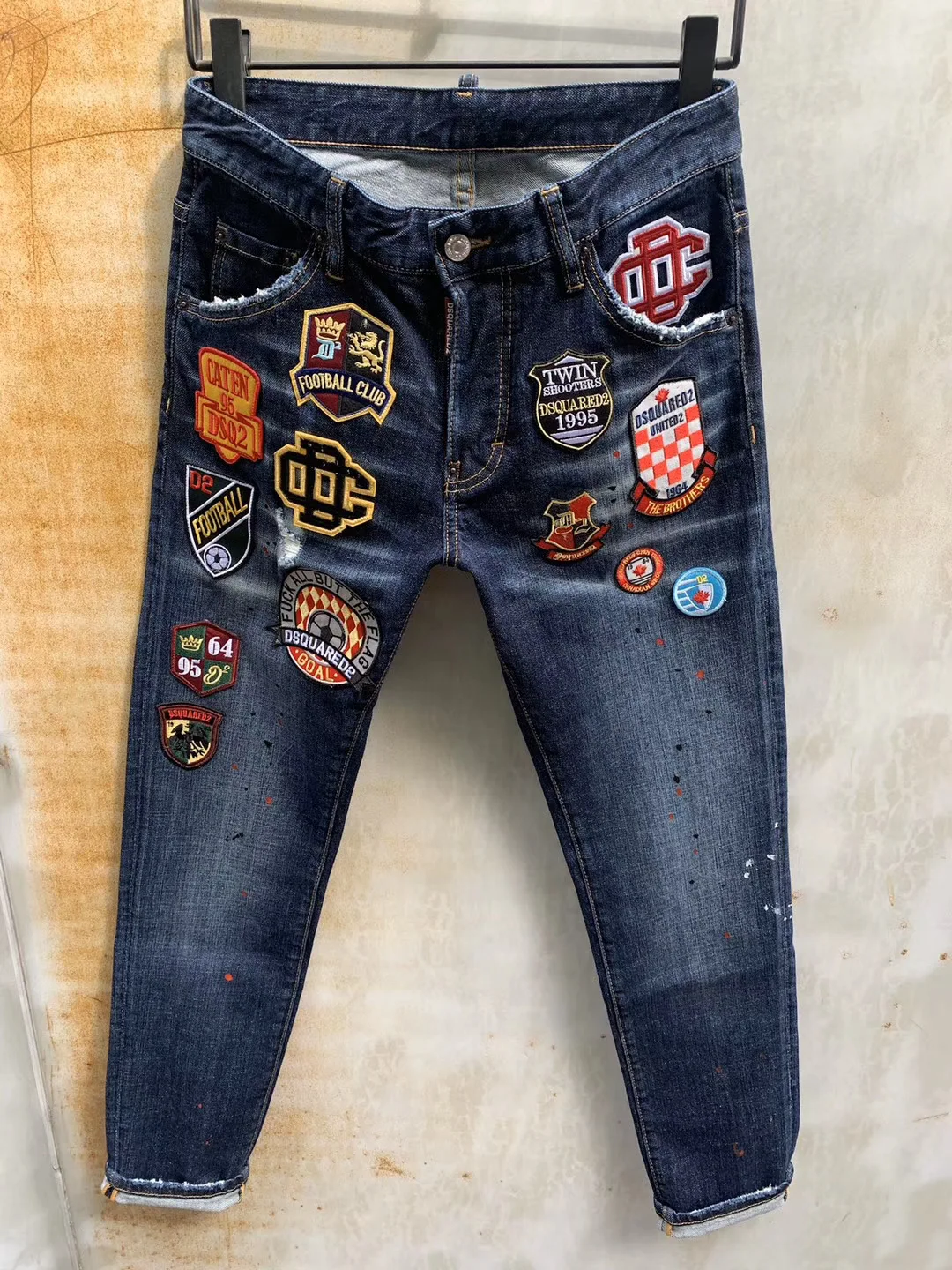 

Hot Casual Men Jeans Slim Fit Full Pencil Pants Plus Size Casual Men Jeans Blue Denim Jeans for Men Ripped Male Trousers