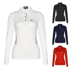 Женская Спортивная одежда для гольфа из 2021 полиэстера с длинным рукавом, тонкая быстросохнущая поглощающая пот 4 цвета