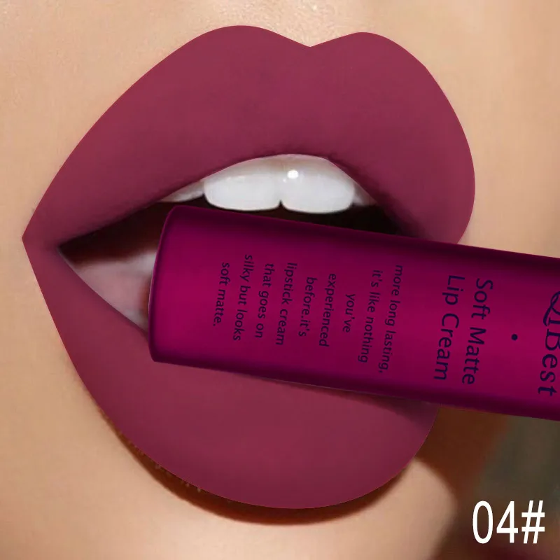 Q1617-04 Brand 34 colors Lip Gloss Long Lasting Red Lips Matte Lipstick Liquid Lip Tint Cosmetic Nude Velvet Lipstick Matte Lip Makeup - Цвет: Q1617-04