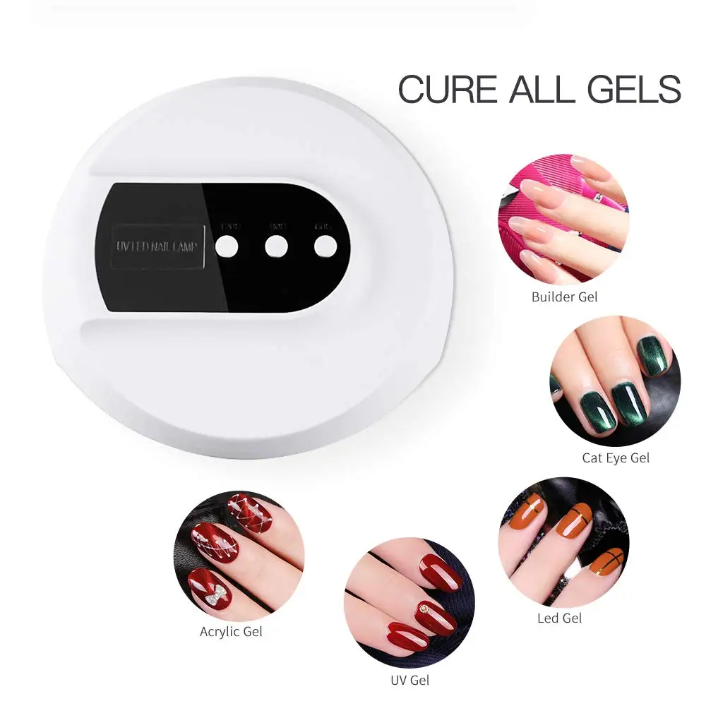 

Nail Dryer 36W LED UV Gel Electric Curing Lamp White Professional Cure Lights Machine LED Gel Nail Polish Art Tool Manicure