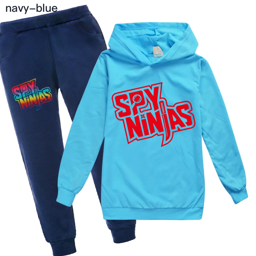 SPY NINJA Child Hoodie Pants 2pcs Sets Cartoon Spring Kids Tracksuit Baby Clothing Sets Toddler Girl Outfits New Boys Streetwear