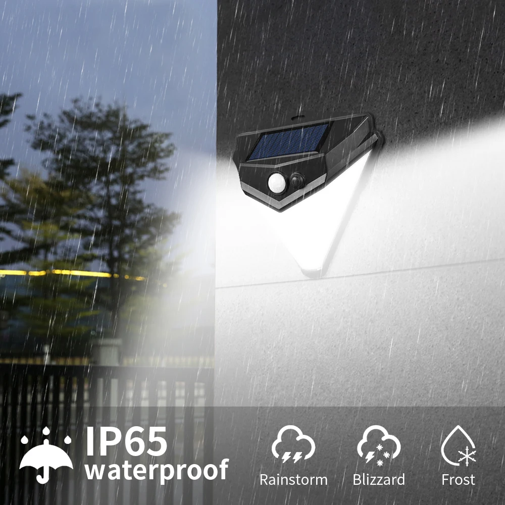 Уличный настенный светильник на солнечной батарее с датчиком движения 38
