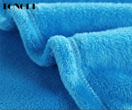 Утолщенное мягкое теплое Флисовое одеяло TONGDI с легкими панелями однотонное