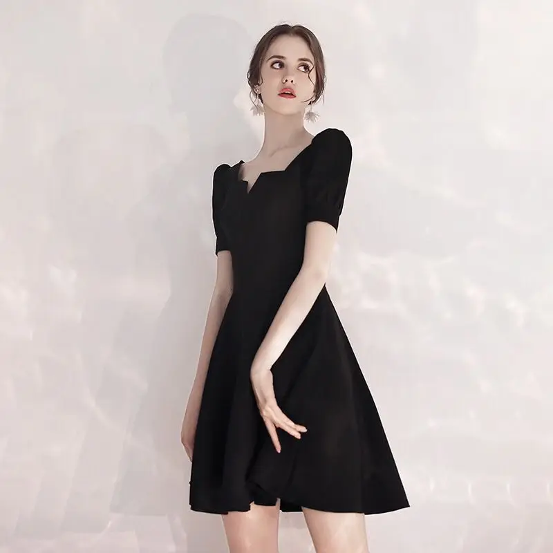 

L4769 -2020 casual dress French retro fit temperament skirt