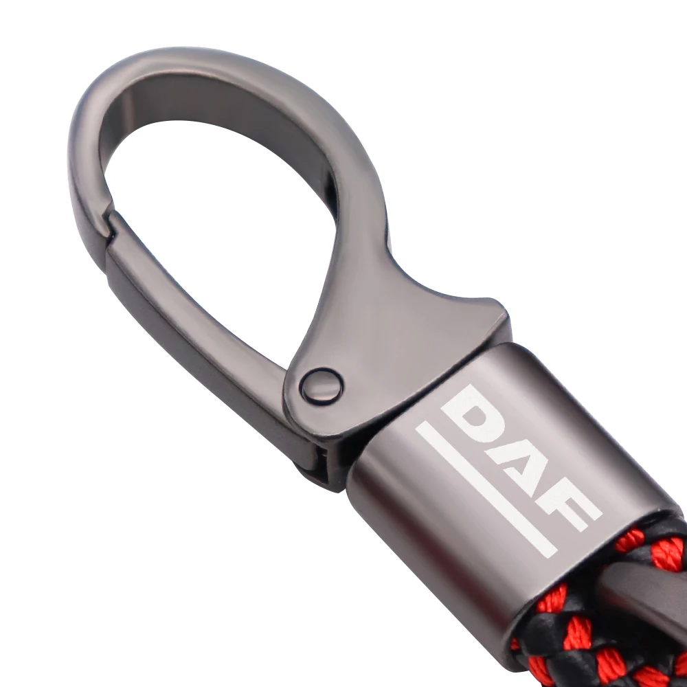 Автомобильный брелок для ключей DAF xf cf lf van металлический и кожаный фоторемень |