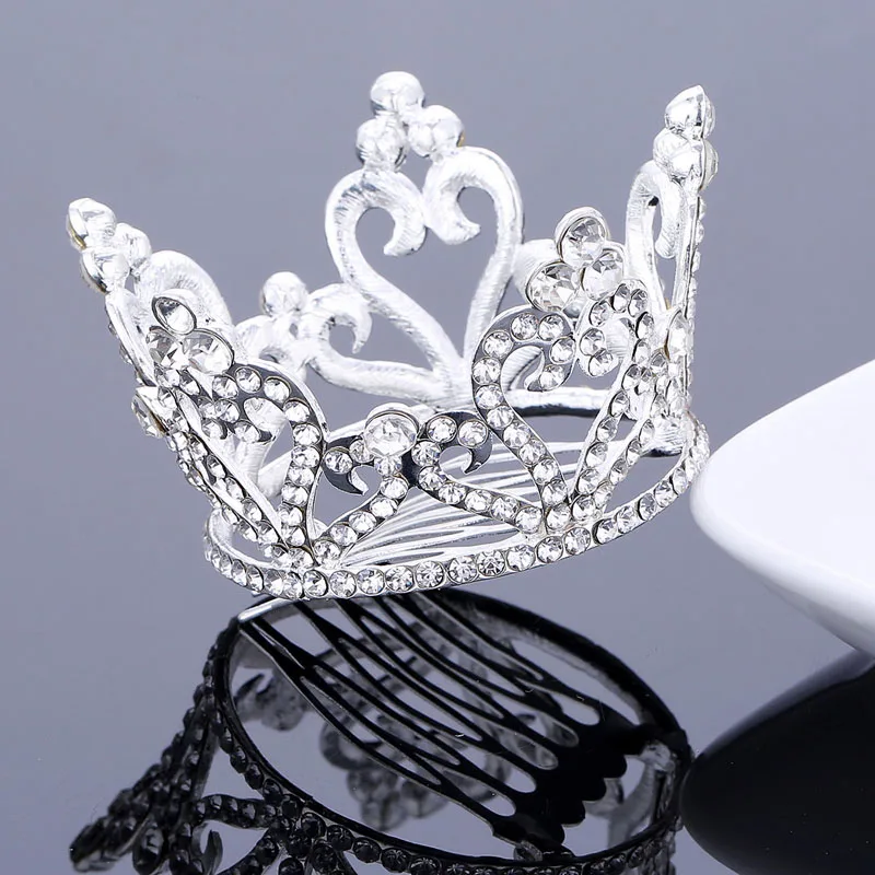 model 10 TDQUEEN, круглые свадебные диадемы и короны, покрытые серебром и золотом, свадебные аксессуары для волос для женщин - Окраска металла: model 10