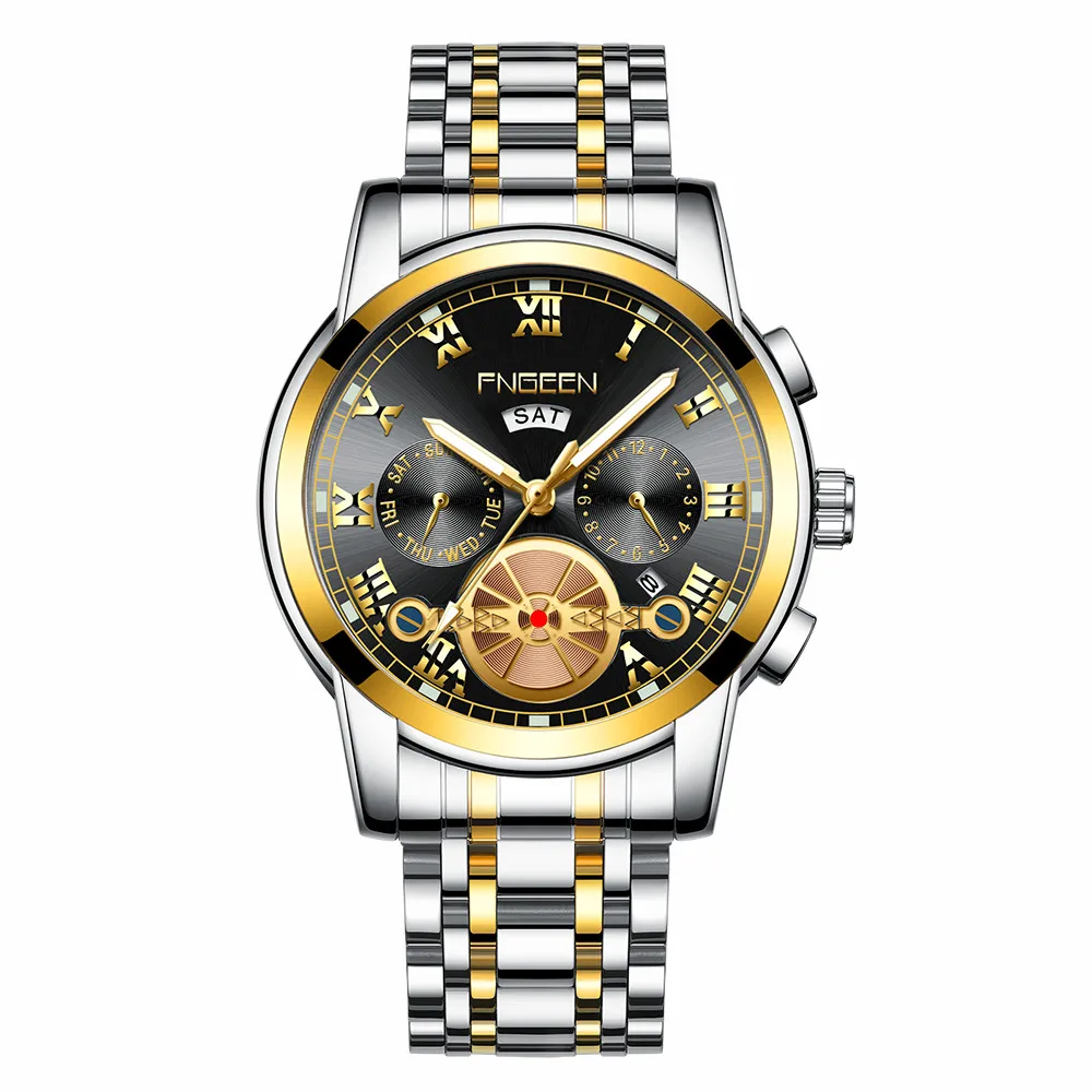 

Relogio Masculinofngeen Men's Watch Business Watch Creative Luxury Male Clock Men's Waterproof Quartz Watch Date Watch