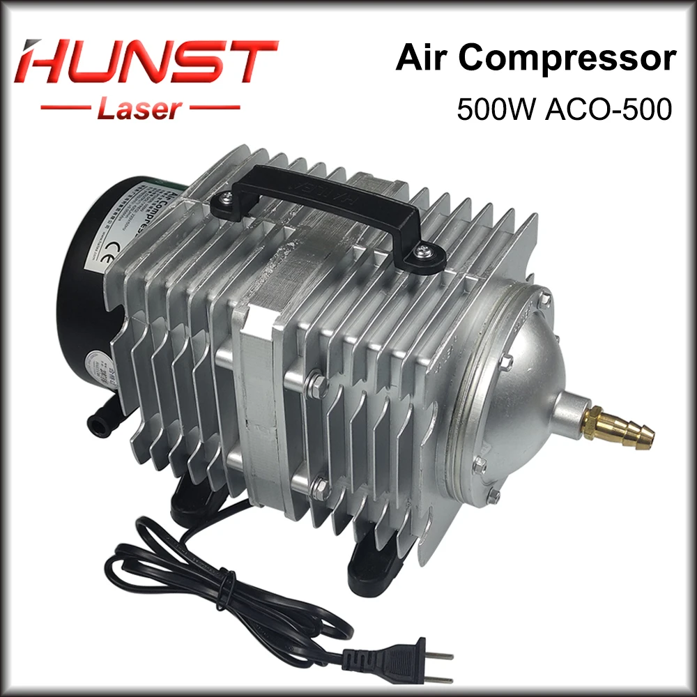 Enlarge Hunst 500W 110V/220V Air Compressor Electrical Magnetic Air Pump for CO2 Laser Engraving Cutting Machine ACO-500