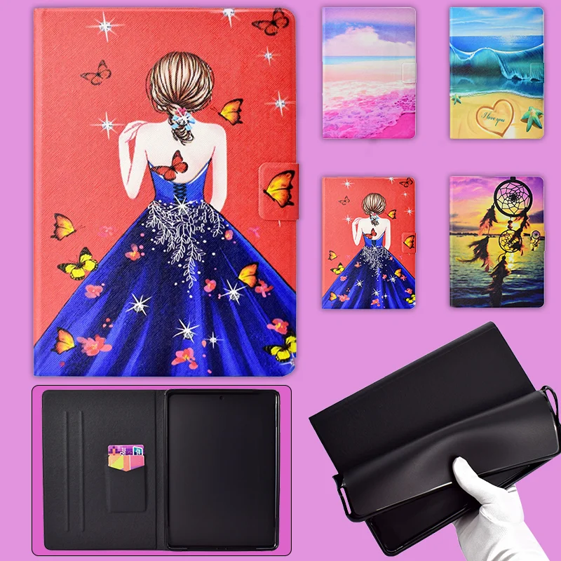 Горячая Распродажа! Мультяшный окрашенный умный чехол для ipad 5/6 Air 2/Air1 подставка