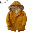 Модное детское хлопковое пальто и верхняя одежда для детей 3-12 лет, зимняя теплая куртка для маленьких девочек, зимние куртки, детское белое меховое пальто, куртки, верхняя одежда