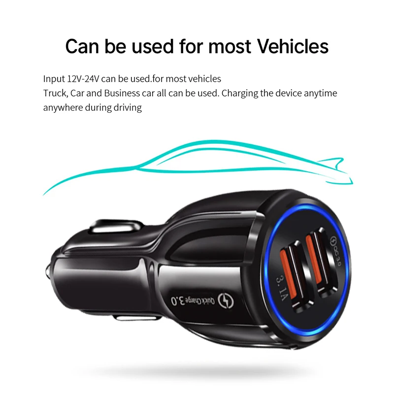 Хорошее 3.1A автомобильное микро USB зарядное устройство Быстрая зарядка 3 0