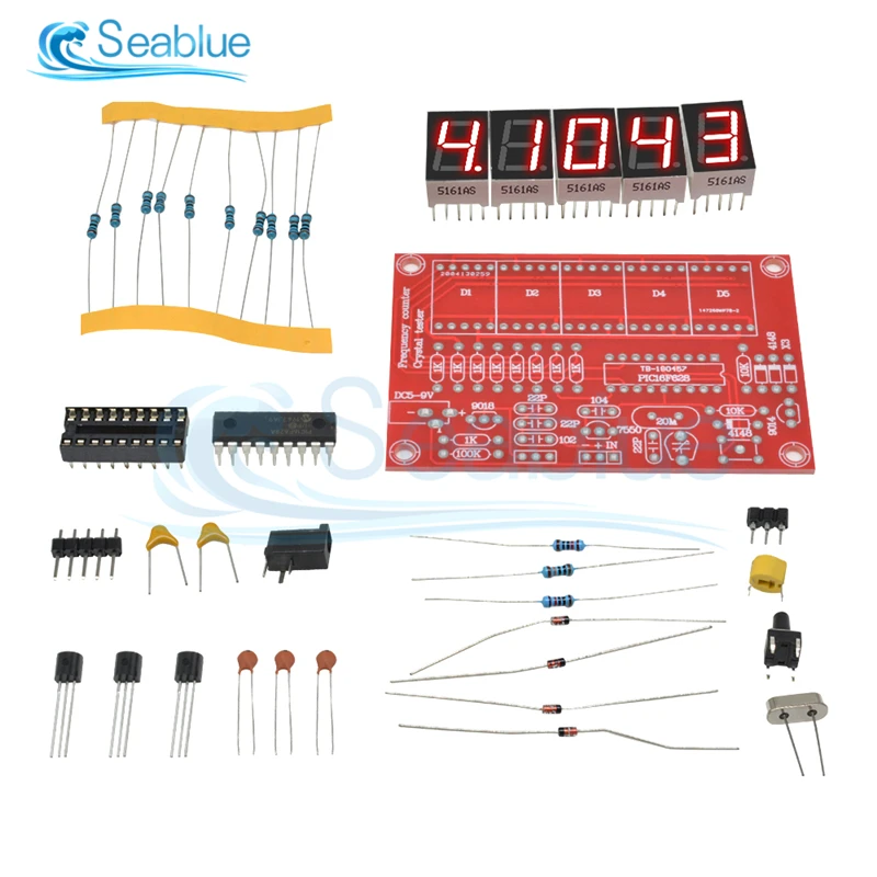 

1Hz-50MHz Digital LED Crystal Oscillator Frequency Counter Tester DIY Kit 5 Digits High Precision Digital Frequency Meter Module