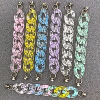 acrylic transparent sky star chain with lobster clasp diy mobile phone case cord phone ornaments bag handle strap handmade