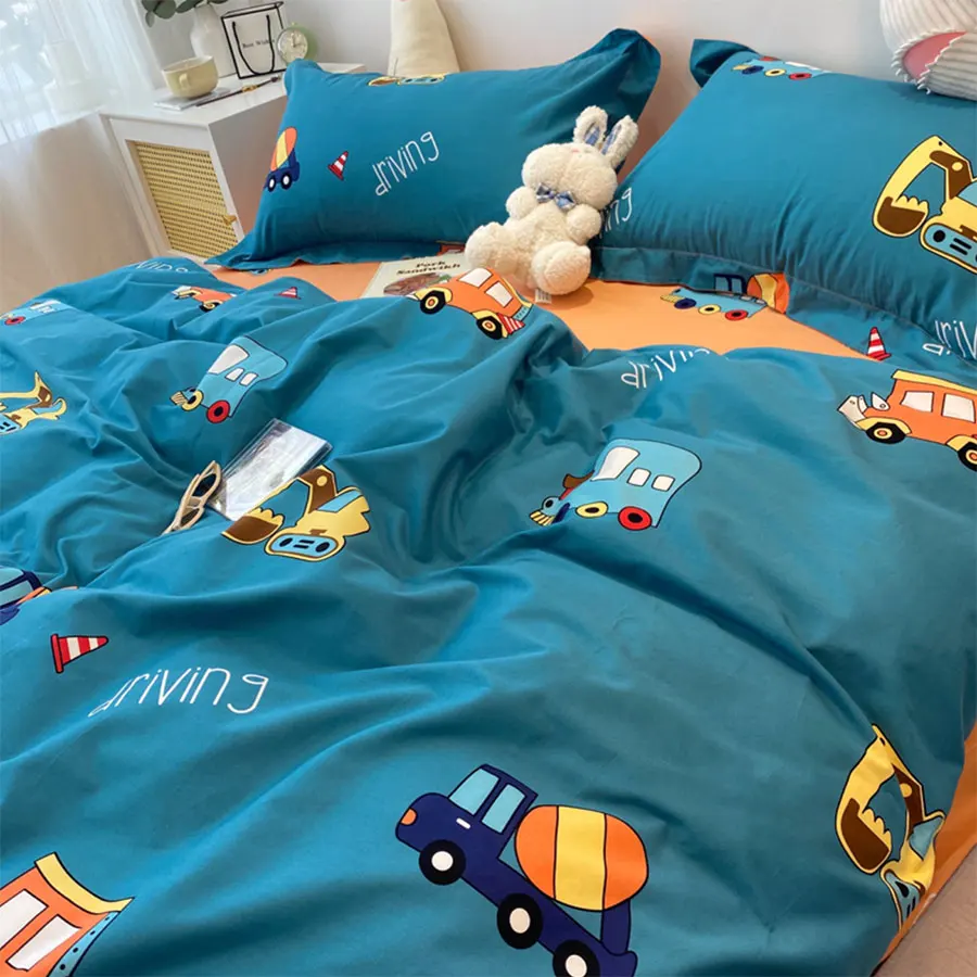 

Cute cartoon car green bedding set kid child teen boy,cotton twin full queen king home textile flat sheet pillowcase duvet cover