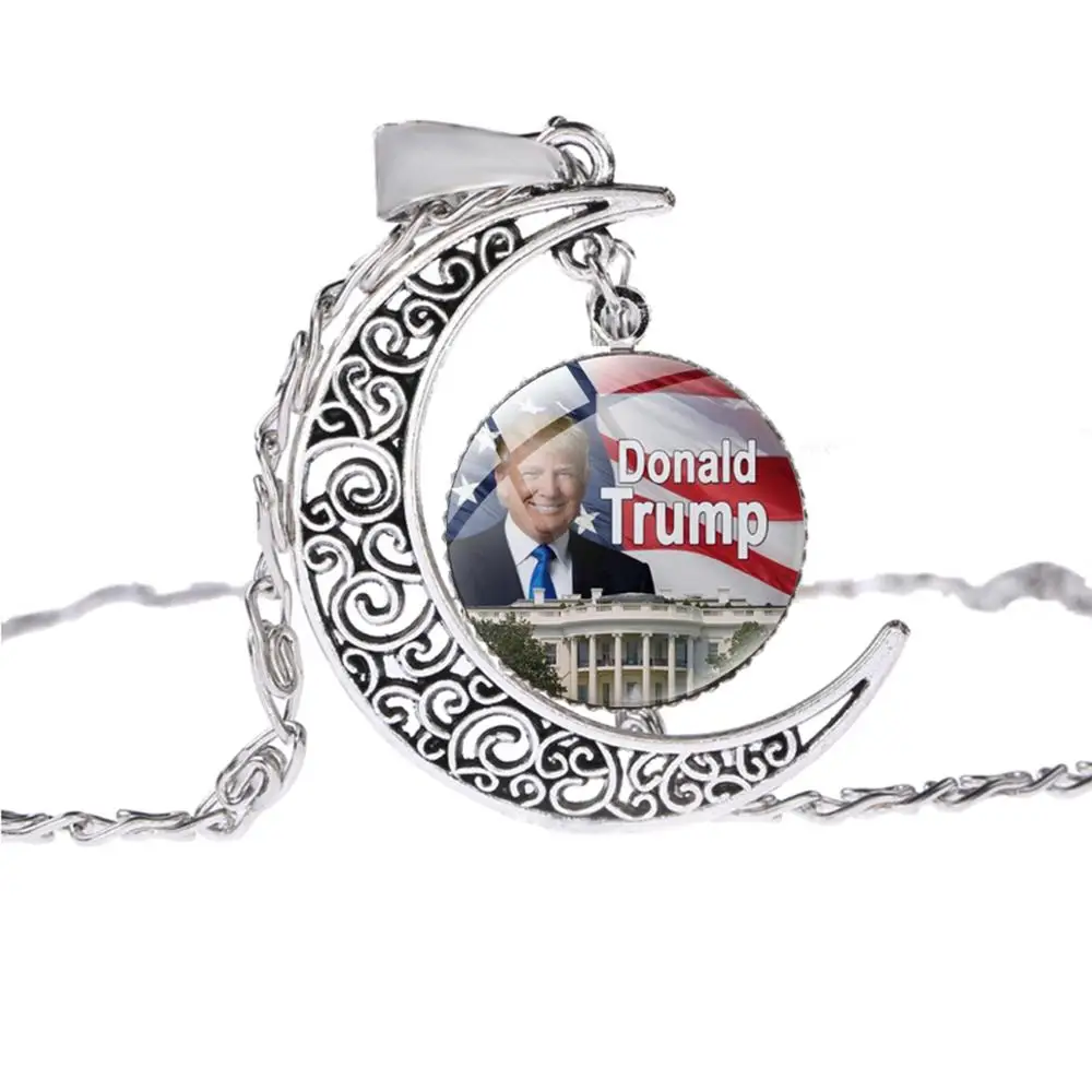 Новое ожерелье Трамп 2020 Америки президент арт фото кабошоны разрисованные