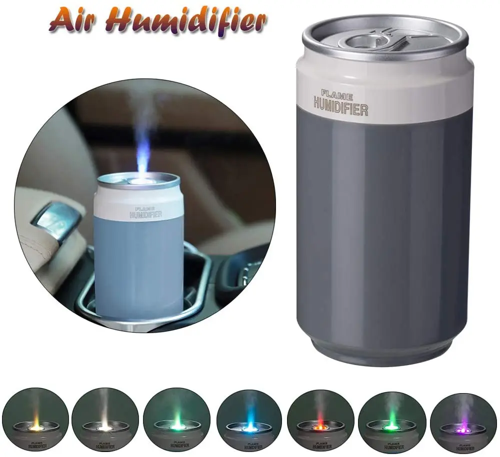 Портативный увлажнитель воздуха USB с лампой эффектом пламени мини подходит для
