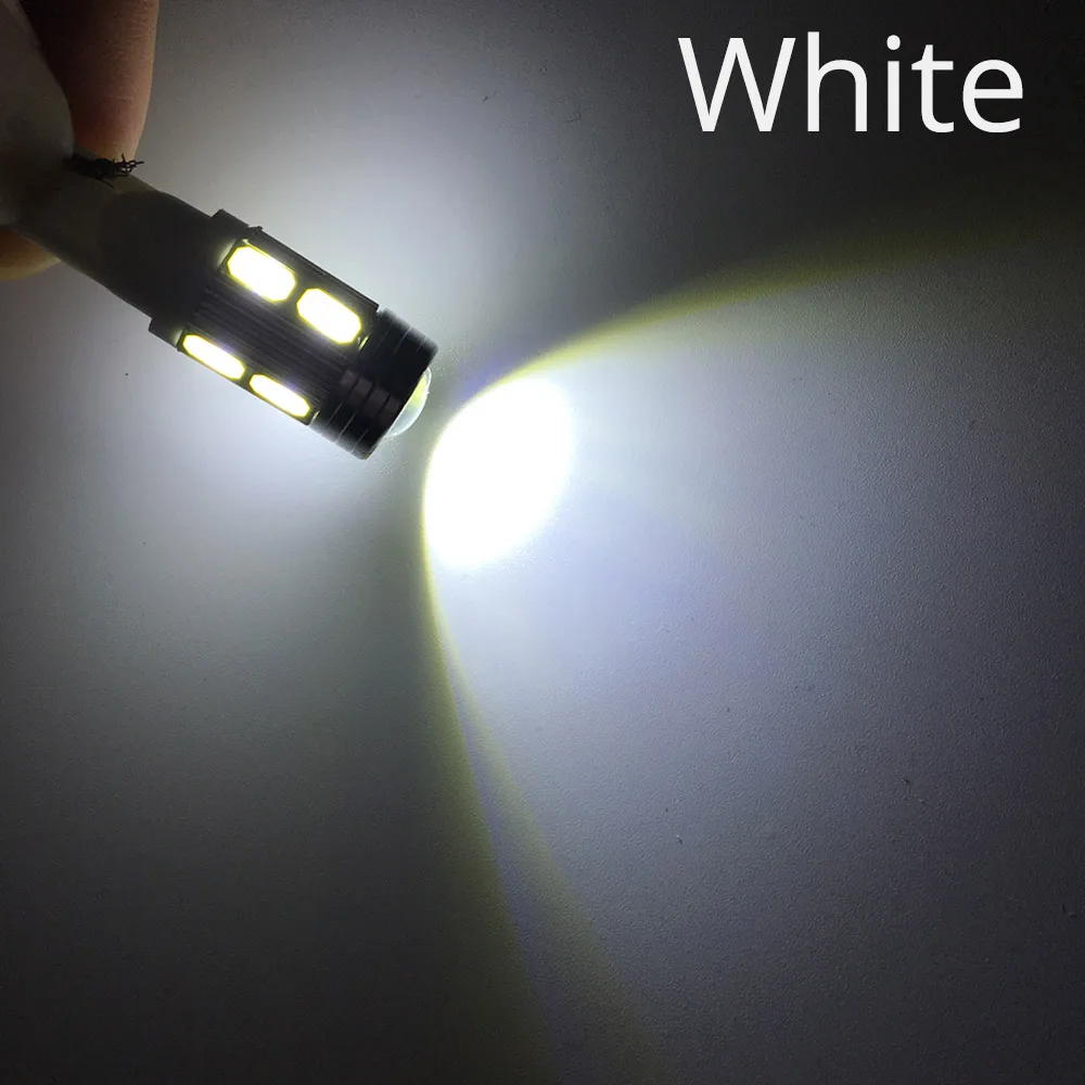 White T10 W5w белый красные, синие зеленый 5630 6/10Led авто светодиодные 194 168 AC/DC 12v сигнал заднего хода светильник автомобильный светильник парковка хвост светильник s Клин лампы - Испускаемый цвет: White