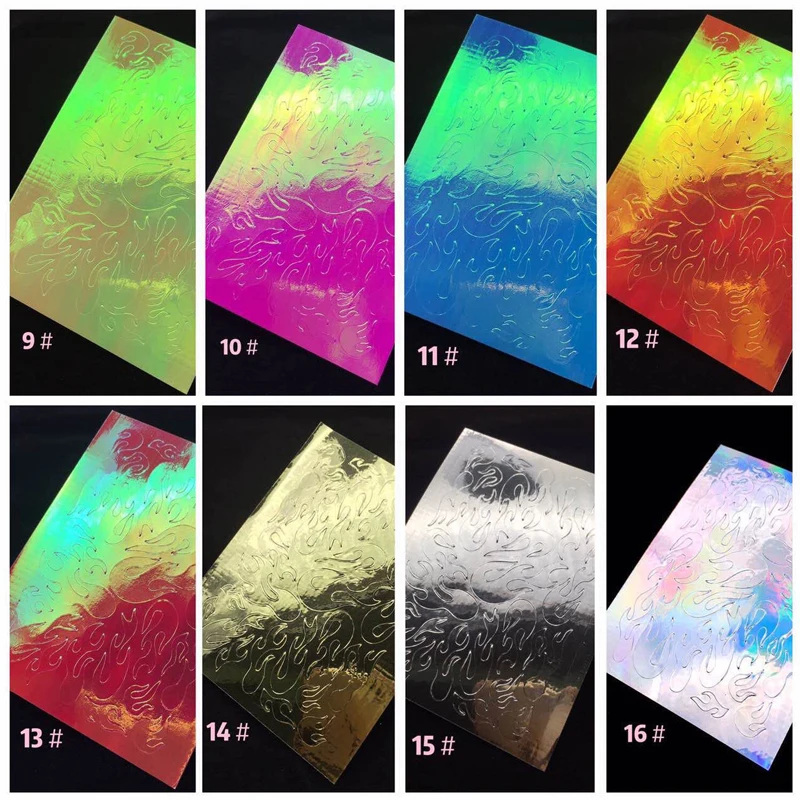 1 лист лазерные наклейки для дизайна ногтей винил пустые трафарет смешанные