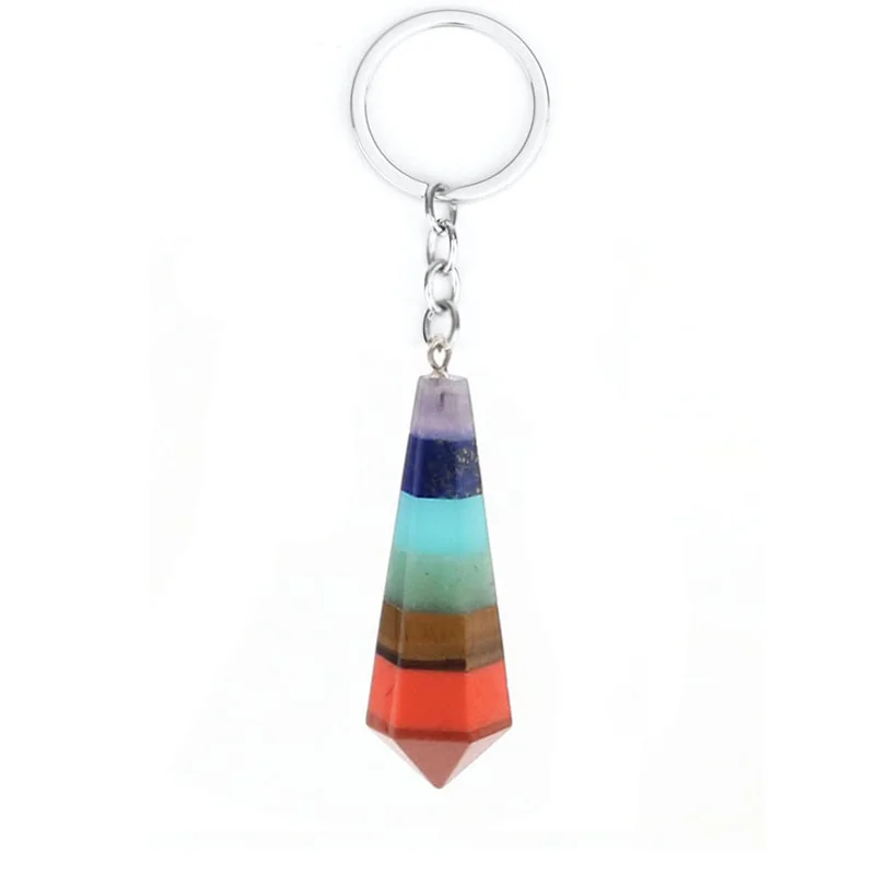 Ожерелье с натуральными камнями 7 чакр кварц маятниковая подвеска ожерелье для