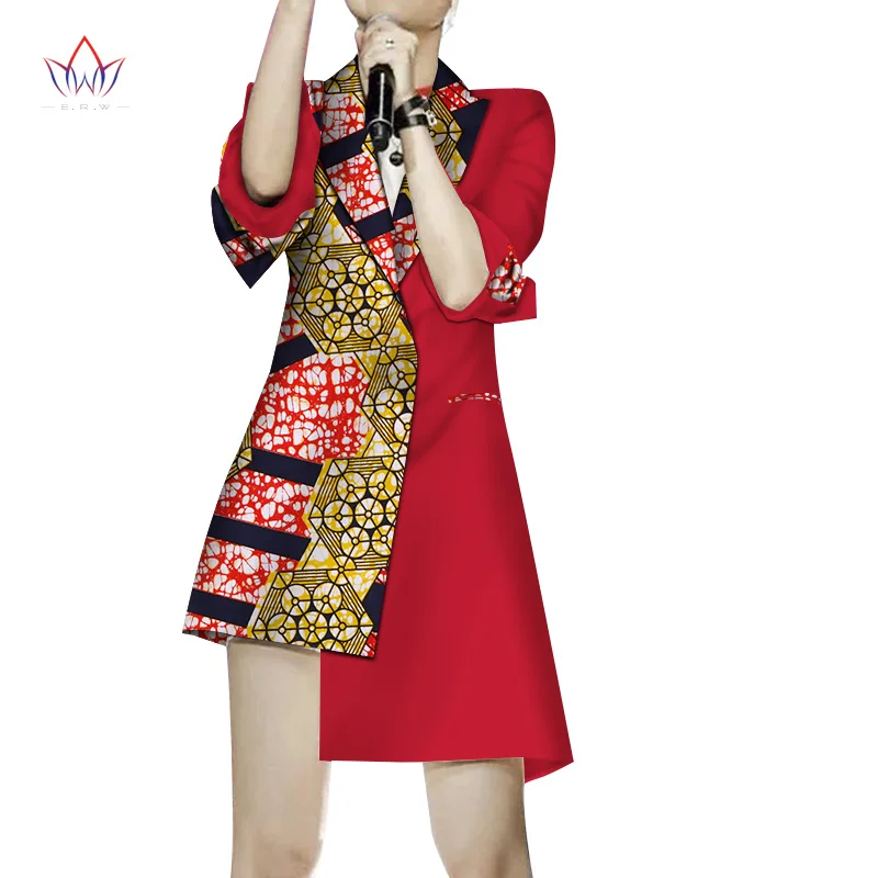 Однобортная осенняя куртка, блузка, африканская восковая одежда с принтом, брендовая Дашики для женщин, плюс размер, одежда с длинным рукавом, 6xl, WY2651 - Цвет: 5