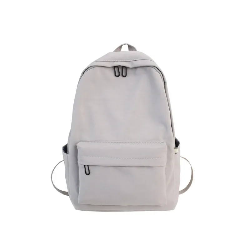 

Solid Gray Backpack Waterproof Oxford Leisure Or Travel Bag Contracted joker School Bag for Teenage Girls Light Shoulder Bag