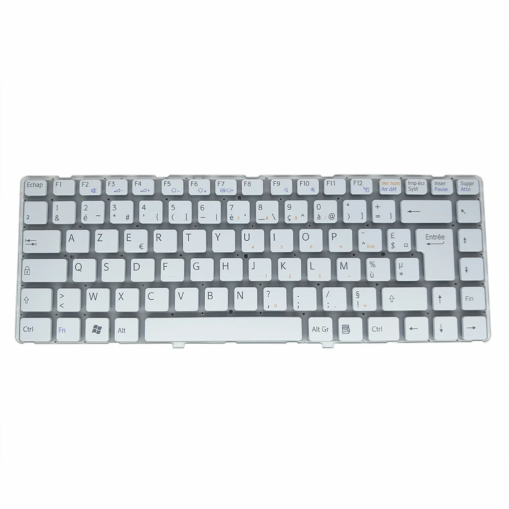 Ноутбуки Замена клавиатуры для Sony VAIO VGNNW VGN NW 180 220 235 FR французская белая