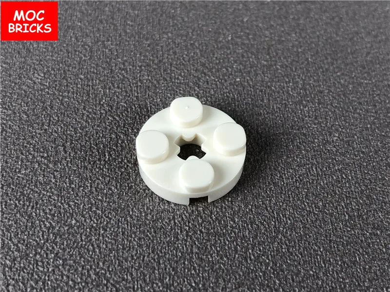 10 шт./лот MOC Кирпичи DIY пластина Круглый 2x2 с отверстием оси подходит для 4032