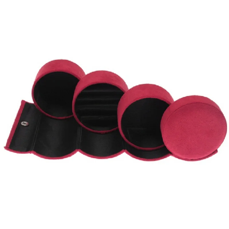 

1PC 3-layer Jewelry Box Necklace Earring Ring Holder Jewelry Organizer Display Gift Box Cylindrical Boxes 4 Colors