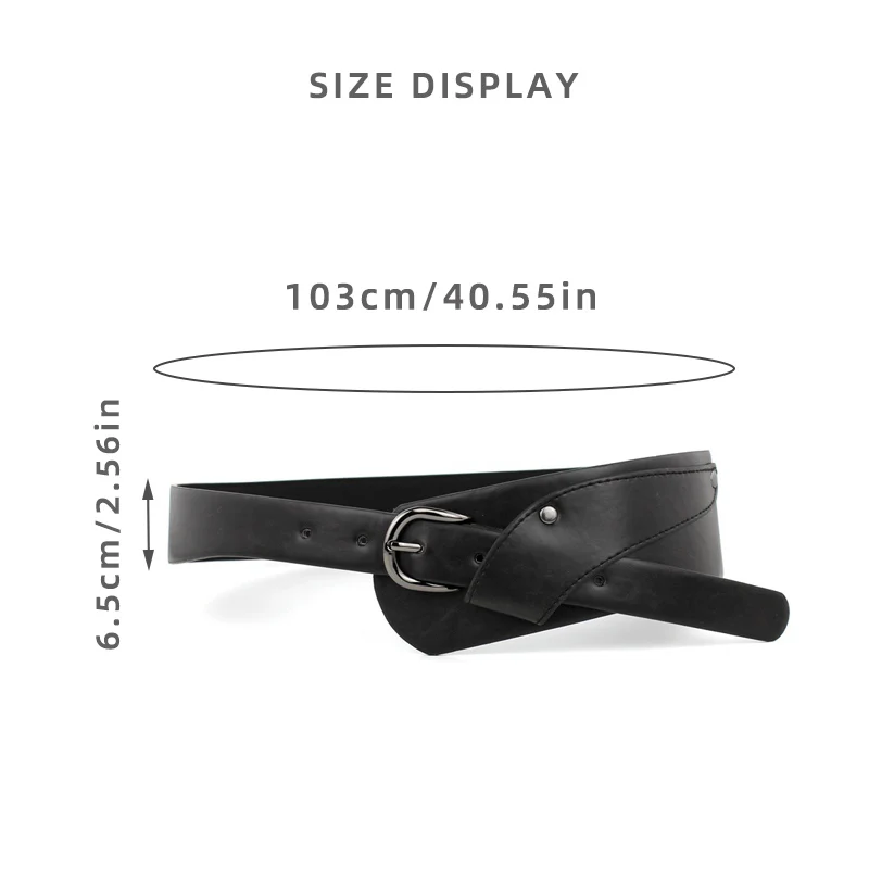 

New Women Belts Metal Buckle Waistband Ladies Obliquely Wear Wide Girdle Dress Shirts Styling Accessories Waistbelt Decoration
