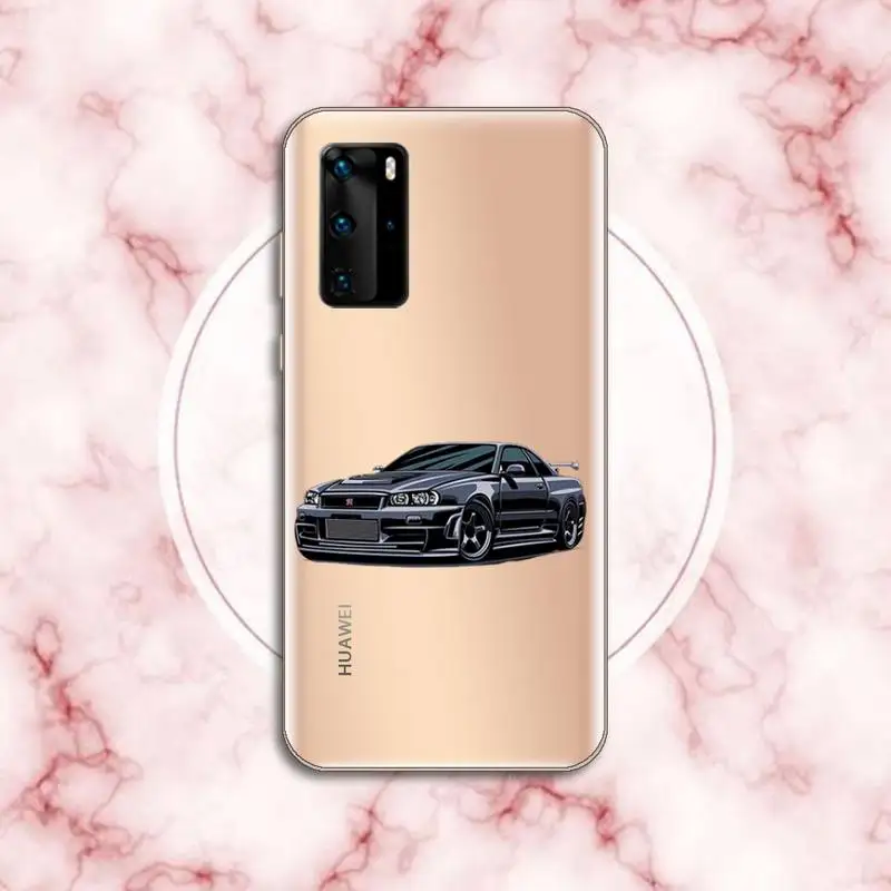 

Cool Japan JDM Sports Car Comic Phone Case Transparent for Huawei P honor 8 10i 20 30 40 smart 2019