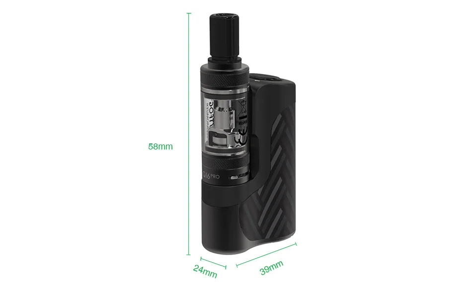 JUSTFOG компактный 16 комплект wi/1400 мА/ч, фиксируемая фокусная фотокамера рыбий глаз с Батарея 1,9 мл Q16 Pro-C Clearomizer 3-х уровневый Напряжение Ecig электронной сигареты VS Q16 Pro