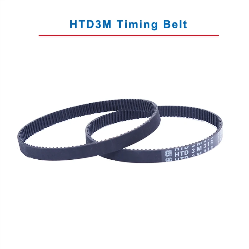 

HTD3M Timing Belt with circular teeth 3M-315/318/321/324/327/330/333/336/339/342 teeth pitch 3mm belt width 10/15 mm