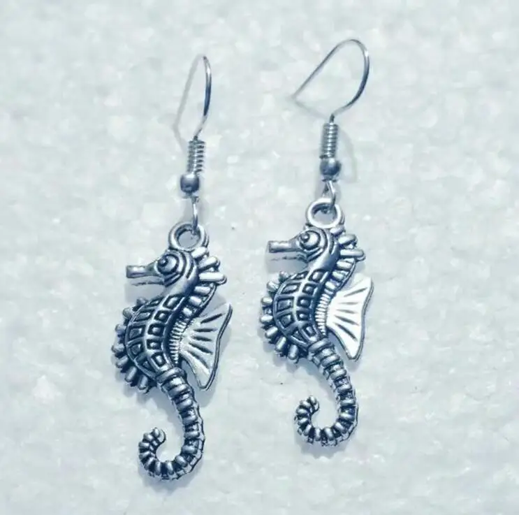 NEW Seahorse Charm Dangle Earring Mermaid sea horse Earrings Fashion Accessories Woman Holiday Gift Beach Jewelry | Украшения и