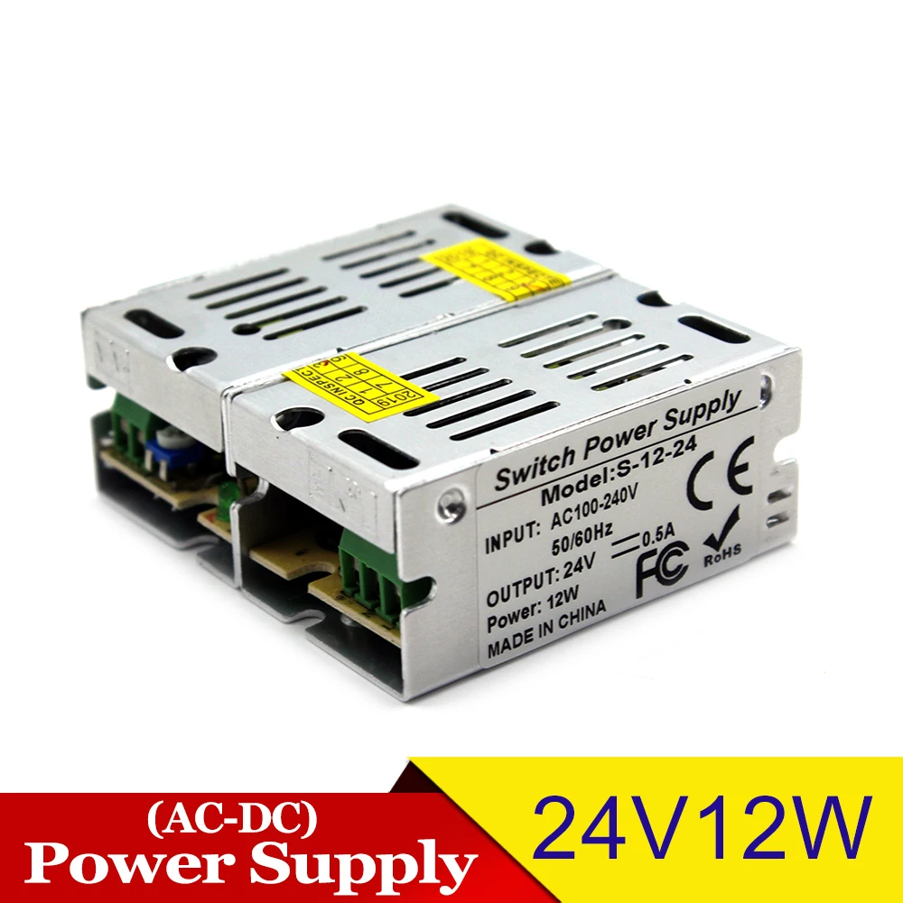 12V 24V выключатель питания 12W 15W светильник ing Transformers 100-240v AC к DC12V DC24V источник для