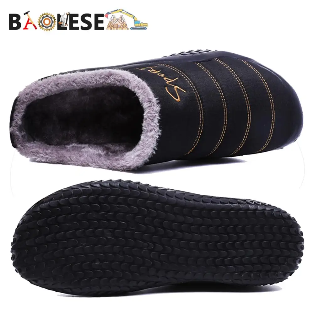 baolesem slippers house mens winter shoes soft man home slippers cotton shoes fleece warm anti skid man slippers high quality free global shipping