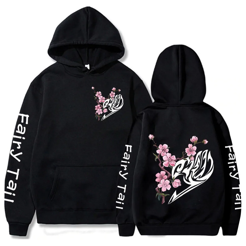 

Fairy Tail Logo Hot Anime Hoodie Pullovers Tops Fashion Long Sleeves Casual Man Woman
