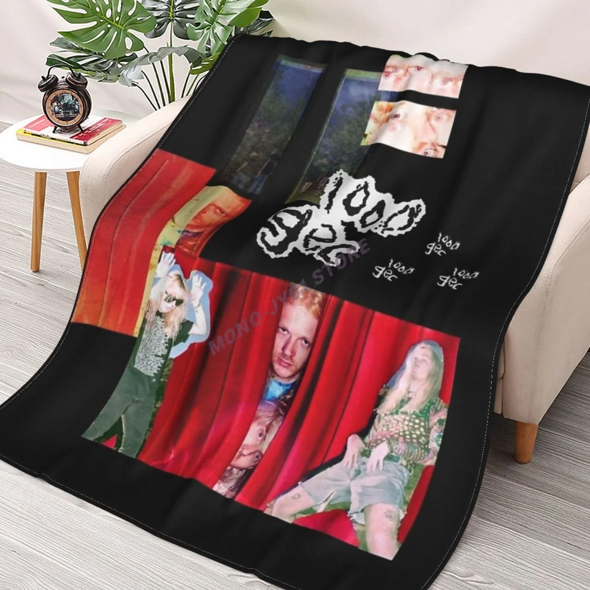 

100 Gecs Design Throw Blanket Sherpa Blanket cover Bedding soft Blankets