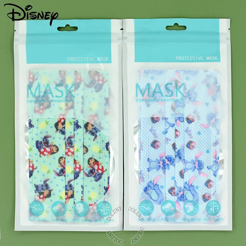 

Disney Disposable Mask Cute Stitch Adult Children Parent-Child Face Shield Mask Cottony 3 Layer Protective Mouth Covers Unisex