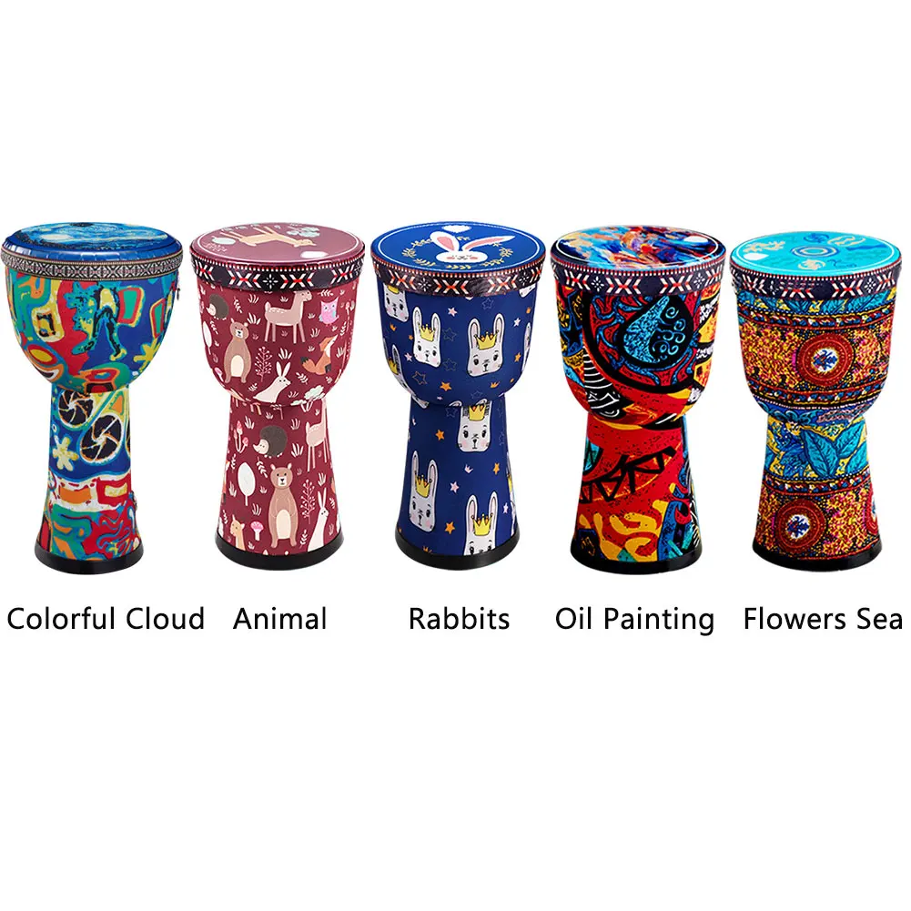 

8inch Home Stage Children Toys For Kids Birthday Gifts Music Djembe Drum With Strap Beginners Colorful Painted Party School