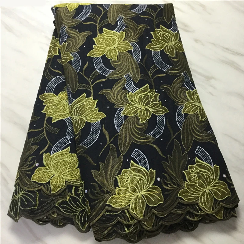 

CS 2020 African Cotton Lace Fabric Popular Swiss Voile Lace in Switzerland Nigerian Dry Lace for Women Wedding Dress Hot Sale