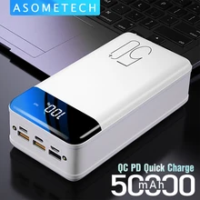 Power Bank 50000mAh QC PD 3.0 Fast Charging Powerbank 50000 mAh External Battery Charger Poverbank For iPhone Xiaomi Samsung