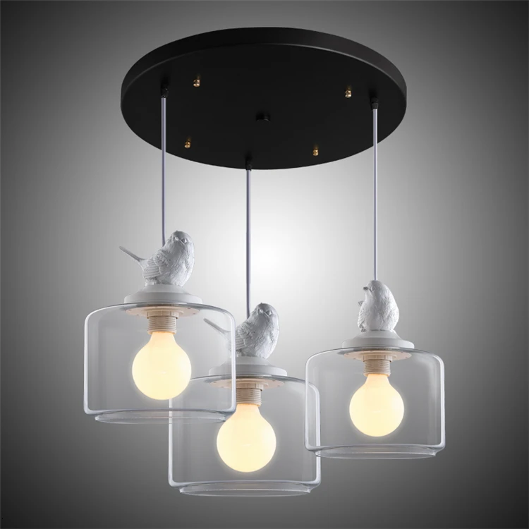 Современное бытовое освещение круглая стеклянная люстра для кухни столовой бара