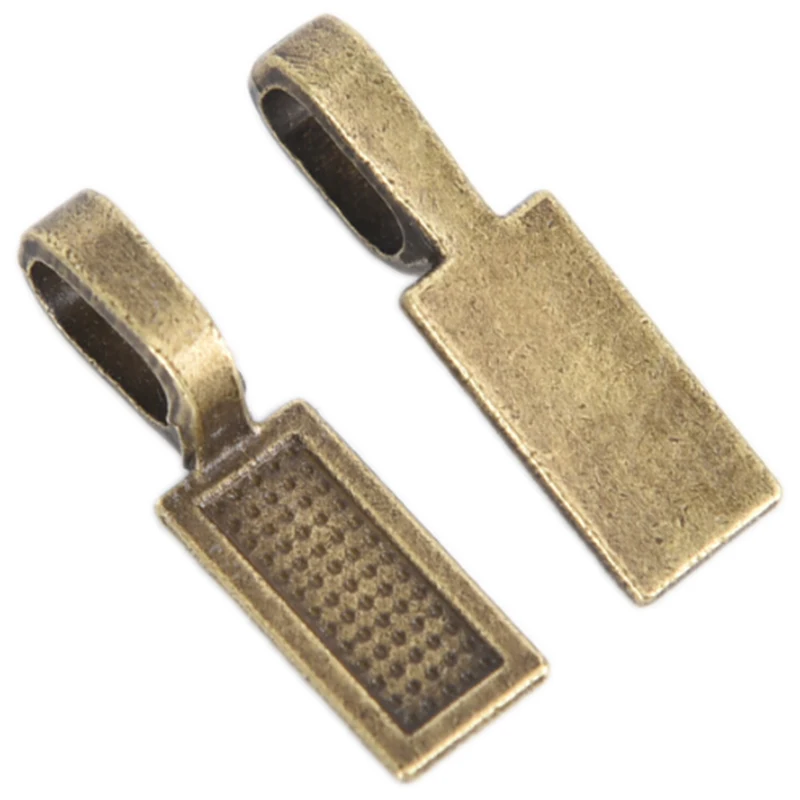 20 шт./компл. сплав клея на кабошона прямоугольник Форма подвески прелести разъем