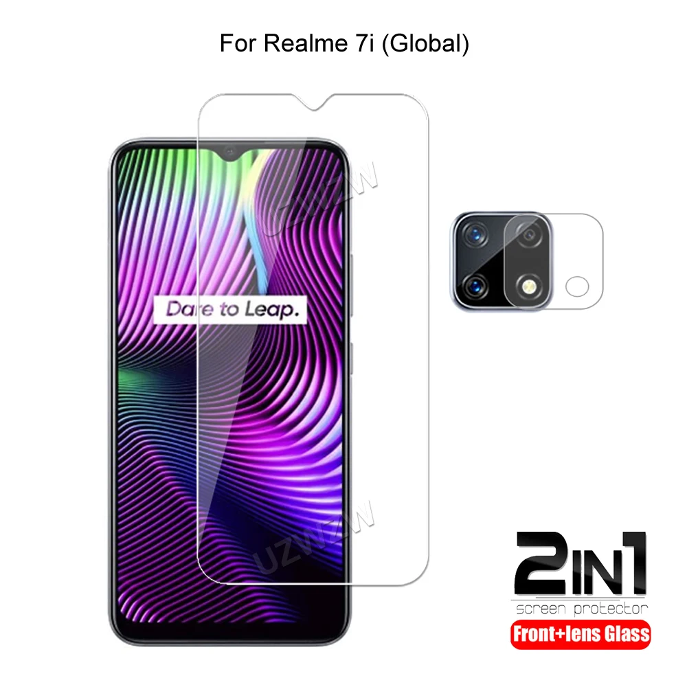 

2 в 1 для Realme 7i (Global) пленка для объектива камеры и защитная пленка для экрана телефона защита из закаленного стекла