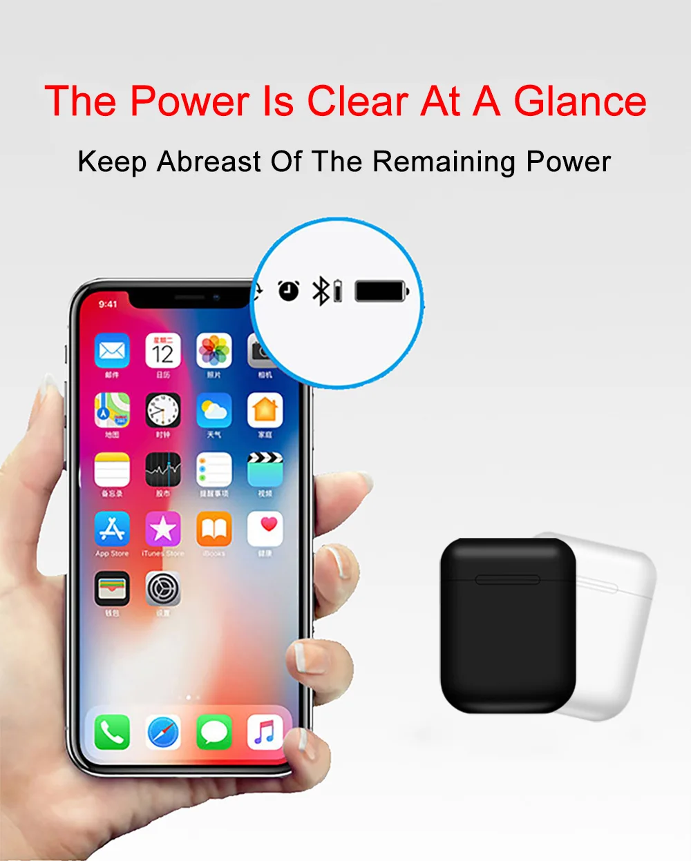 I12 tws Сенсорное Беспроводное управление Bluetooth 5,0 smart Touch 3D гарнитура сабвуфер TWS гарнитура для всех bluetooth-устройств наушники